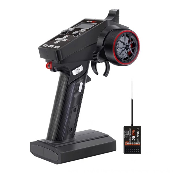 NEWEST HOTRC CT-6A CT6A 2.4GHz 6CH RC Transmitter One-hand Radio Remote Controller F-06A PWM Receiver RC Car Boat Tank Drone Toy